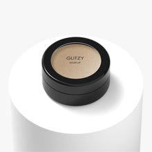 Load image into Gallery viewer, Sparkle Eyeshadow, a blonde caramel shade, vegan and cruelty-free with ethically sourced ingredients. In a black container on white background.
